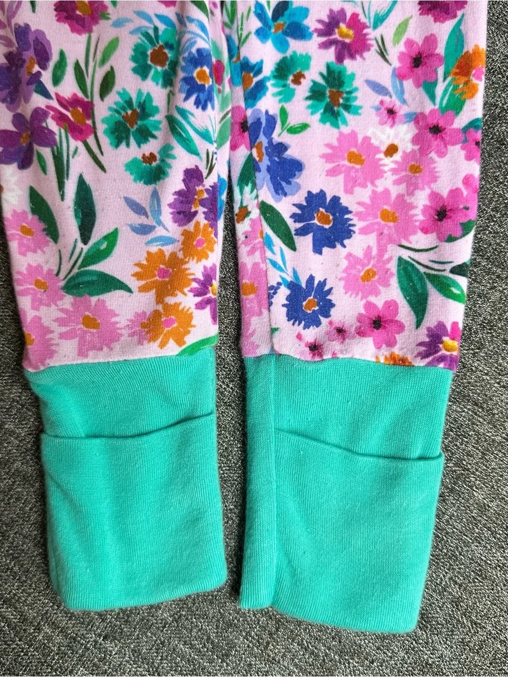 Little Sleepies Zippy Pajamas Sweet Pea Floral Flowers Bamboo Baby Girl 0-3M